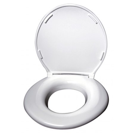 HIGHKEY Toilet Seat Open Front with Cover - White LR1523071